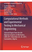 Computational Methods and Experimental Testing In Mechanical Engineering