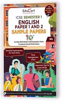 Educart English Paper 1 (Language) + English Paper 2 (Literature) ICSE Semester 1 Class 10 Sample Papers MCQ Book For 2021 (Study With Sudhir)