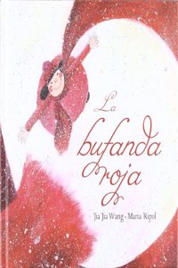 Tejiendo una bufanda roja