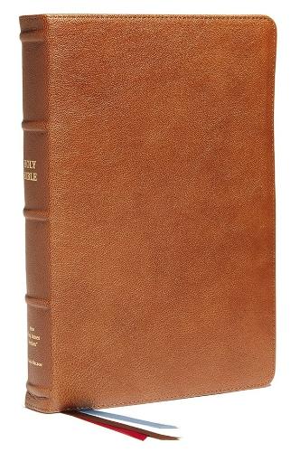 Nkjv, End-Of-Verse Reference Bible, Personal Size Large Print, Premium Goatskin Leather, Brown, Premier Collection, Red Letter, Comfort Print