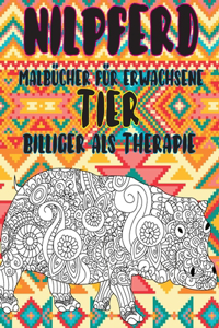 Malbücher für Erwachsene - Billiger als Therapie - Tier - Nilpferd