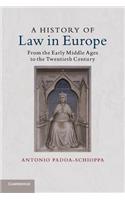 History of Law in Europe