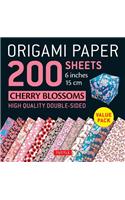 Origami Paper 200 sheets Cherry Blossoms 6 inch (15 cm)