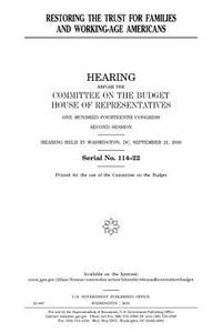 Restoring the trust for families and working-age Americans