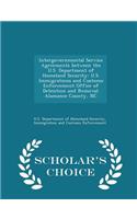 Intergovernmental Service Agreements between the U.S. Department of Homeland Security