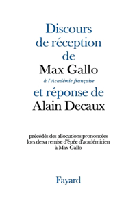 Discours de réception à l'Académie française