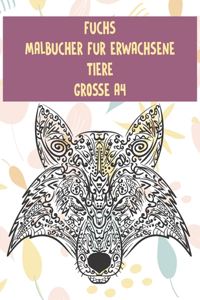 Malbücher für Erwachsene - Grosse A4 - Tiere - Fuchs