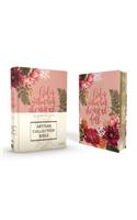 Niv, Artisan Collection Bible, Cloth Over Board, Pink Floral, Designed Edges Under Gilding, Red Letter Edition, Comfort Print