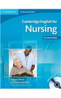 Cambridge English for Nursing Pre-intermediate Student's Book with Audio CD