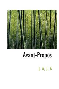 Avant-Propos
