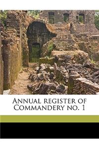 Annual Register of Commandery No. 1