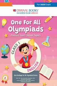 Oswaal One for All Olympiads Previous Year Solved Papers Class 1 English For 2025 Exam