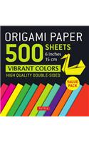 Origami Paper 500 Sheets Vibrant Colors 6 (15 CM)