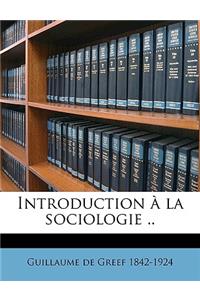 Introduction à la sociologie ..