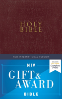 Niv, Gift and Award Bible, Leather-Look, Burgundy, Red Letter Edition, Comfort Print