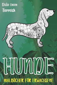 Malbücher für Erwachsene - Dicke Linien - Tierreich - Hunde