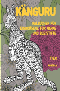 Malbücher für Erwachsene für Marker und Bleistifte - Mandala - Tier - Känguru
