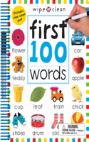 Wipe Clean: First 100 Words - Extended Edition: Includes Wipe-Clean Pen (Wipe Clean Learning Books) Spiral-bound â€“ 3 May 2016