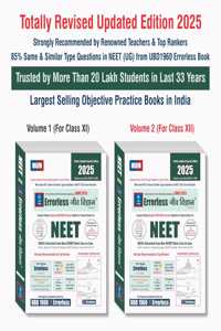 UBD1960 Errorless à¤œà¥€à¤µ à¤µà¤¿à¤œà¥à¤žà¤¾à¤¨ (Biology hindi) for NEET as per New Pattern by NMC New Revised 2025 (2 volumes) by UBD1960 (Original Errorless Self Scorer USS Book with Trademark Certificate)