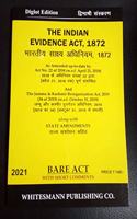 The Indian Evidence Act 1872 , Bare Act with short comments Diglot Edition