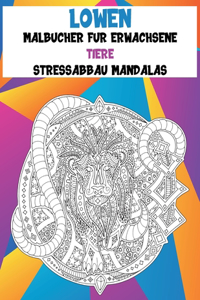 Malbücher für Erwachsene - Stressabbau Mandalas - Tiere - Löwen