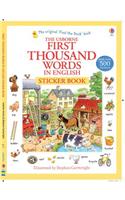 First Thousand Words in English Sticker Book