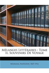 Mélanges Littéraires