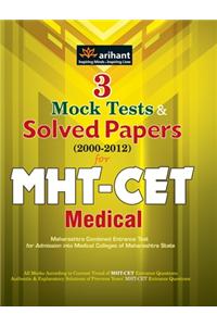 3 Mock Tests & Solved Papers for MHT-CET Medical
