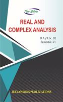 New College Real and Complex Analysis For B.A./B.Sc. III (Sixth Semester)