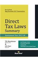 DIRECT TAX LAWS SUMMARY ( A. Y. 2017-18) - CA Final May/Nov 2017 exams