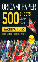 Origami Paper 500 Sheets Japanese Washi Patterns 6 (15 CM)