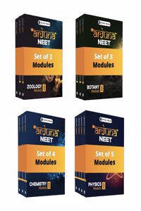 Pw Arjuna for Neet Class 11 Physics, Chemistry, Botany and Zoology Modules with Solutions & 15