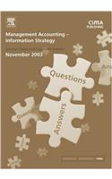 Management Accounting- Information Strategy: November 2003 Exam Q and As (CIMA November 2003 Exam Q&As)