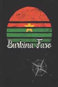 Burkina Faso: Burkinabe Vintage Flag Personalized Retro Gift Idea for Coworker Friend or Boss Undated Planner Daily Weekly Monthly Calendar Organizer Journal
