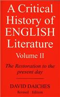 A critical History of English Literature vol-2