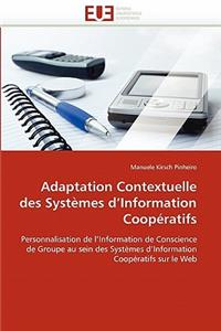 Adaptation Contextuelle Des Syst�mes d'Information Coop�ratifs