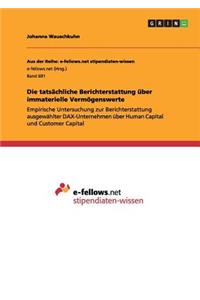 Die tatsächliche Berichterstattung über immaterielle Vermögenswerte