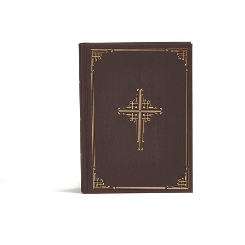 CSB Ancient Faith Study Bible, Brown Cloth-Over-Board: Black Letter, Church Fathers, Study Notes and Commentary, Ribbon Marker, Sewn Binding, Easy-To-Read Bible Serif Type