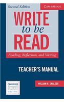 Write to be Read Teacher's Manual