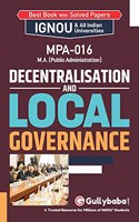 MPA-016 Decentralization And Local Governance