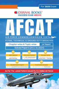 Oswaal AFCAT 14 Years Chapter-wise & Topic-wise Solved Papers 2011 to 2024 for 2025 Exam