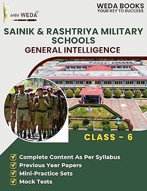 WEDA's General Intelligence Comprehensive Guide for Class 6th Sainik and Rashtriya Military Schools | SS 6 | RMS 6 | SS6 | RMS6 | Sainik School 6 Paperback – 5 June 2025