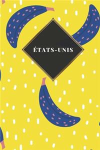 États-Unis: Carnet de voyage ligné ou carnet de voyage ligné - Journal de voyage pour hommes et femmes avec lignes