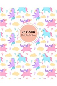 Unicorn Blank Sticker Book