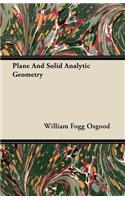 Plane And Solid Analytic Geometry