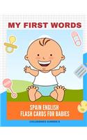 My First Words Spain English Flash Cards for Babies