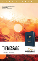 Message Deluxe Gift Bible, Large Print (Leather-Look, Navy)