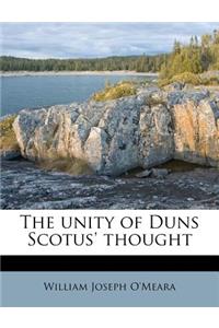 The Unity of Duns Scotus' Thought