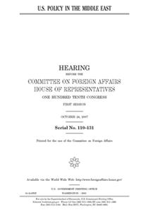 U.S. policy in the Middle East