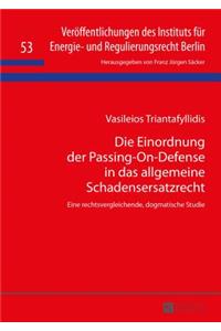Die Einordnung der Passing-On-Defense in das allgemeine Schadensersatzrecht